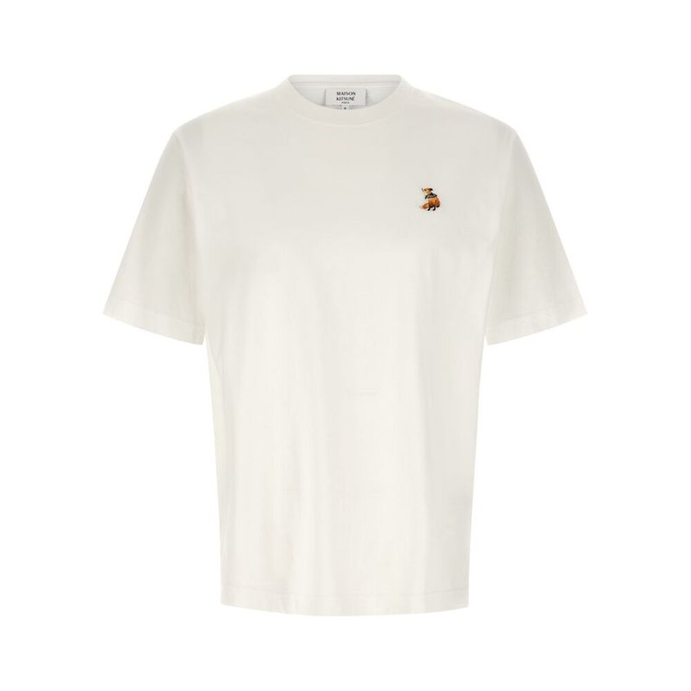 Maison Kitsuné White Organic Cotton Men's T-Shirt